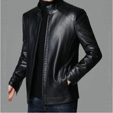 Middle-Aged And Elderly Men's Leather Jacket